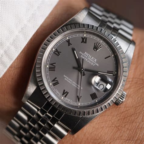 vintage rolex grey dial|replacement Rolex dials.